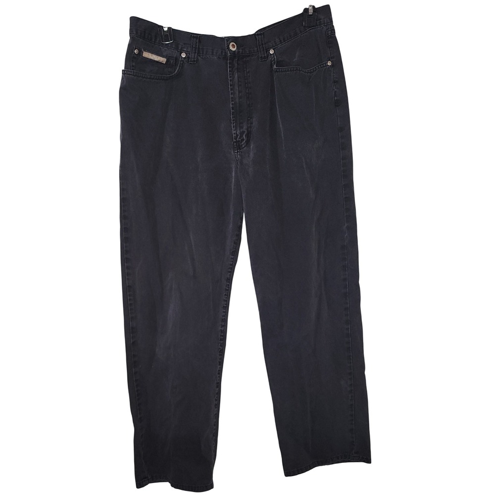 VTG Natural Issue Jeans Relaxed Fit Black Denim Casual Pants Mens Size 38x30